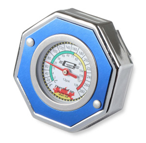 Enhance Underhood Look | Mr. Gasket Radiator Cap | Blue Anodized Octagon Cap
