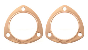 Copper Triangle Exhaust Header Collector Gasket Set | 3 Inch Diameter | Dead Soft Solid Copper | Seals Surface Irregularities