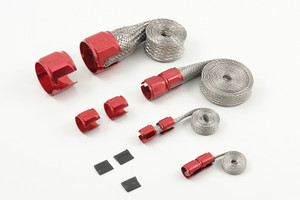 Red Stainless Steel Hose Sleeve Kit | Flex-Braid | Complete Performance Solution