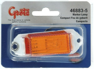 Grote Industries Clearance Light 46883-5 Incandescent; Rectangular; Amber Lens; White Polypropolene Housing Grote Industries Clearance Light 46883-5 Incandescent; Rectangular; Amber Lens; White Polypropolene Housing
