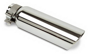 Go Rhino Chrome Plated Stainless Steel Exhaust Tip | 3 Inch Inlet, 4 Inch Outlet | Angled Cut, Rolled Edge Go Rhino Chrome Plated Stainless Steel Exhaust Tip | 3 Inch Inlet, 4 Inch Outlet | Angled Cut, Rolled Edge