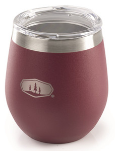 Vacuum Insulated Travel Mug | Glacier Stainless 8oz | Press-Fit Lid | GSI Outdoors Cabernet