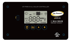Efficient Solar Battery Charging Controller | 30A, 80-480W | LCD Display, Dual Bank Charging