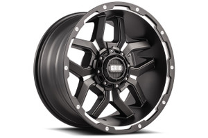 Grid GD07 Matte Black Wheels | 20x10 | 5x139.7/5x150 | -12mm Offset