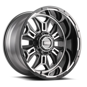 Gloss Anthracite Grid Wheels | 17x9 5x127/139.7 -12mm | Cast Aluminum, TPMS Compatible