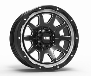 Upgrade Your Truck with Grid Wheels | Gloss Black Milled 20x9 Wheel | GMC Sierra, Chevy Silverado
