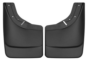 Custom Mud Flaps | Black Thermoplastic | Set of 2 | Direct-Fit | Contoured Design