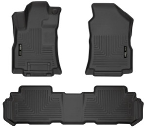 Ultimate Protection for 2019-2023 Subaru Ascent | Husky Liner Floor Liner: WeatherBeater, Molded Fit, Raised Ridge, Stay-Put Cleats, Limited Lifetime Warranty