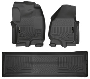 Ultimate Protection For 2012-2016 Ford Super Duty | Husky Liners WeatherBeater Floor Liner Set Ultimate Protection For 2012-2016 Ford Super Duty | Husky Liners WeatherBeater Floor Liner Set