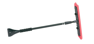 Arctic Plow Ice Scraper/ Snow Brush | 16 Inch Foam Head Clear Snow Quickly | Extends To 51 Inch | Telescoping Steel Handle | Ice Removal Scraper Blade