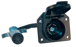 Hopkins MFG Trailer Wiring Adapter | Plug In Simple 6-Way Pin To 7-Way Blade | Flexible Wire, Die Cast Zinc Hopkins MFG Trailer Wiring Adapter | Plug In Simple 6-Way Pin To 7-Way Blade | Flexible Wire, Die Cast Zinc
