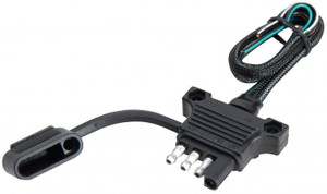 Hopkins MFG Trailer Wiring Connector 48110 Trailer Side; 4-Way Flat; 12 Inch Wire Length; With Built In Mounting Holes/Dust Cover And Terminal Grease
