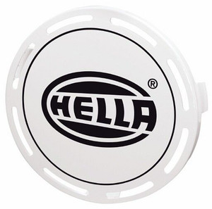 Hella Driving/Fog Light Cover 147945001 Driving/Fog Light Cover; Rallye 4000; 8.7 Inch Round; White; Plastic; With Hella Logo; Single