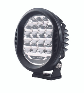 Hella Driving/Fog Light 358117161 Driving/Fog Light; ValueFit 500; LED Bulb; Clear Bulbs; Round; 22.5 Watt; Driving Beam; 2100 Lumens; Clear Lens; Black Housing; Pedestal Mount; Single; With Mounting Hardware/Stone Shield