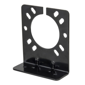 Black 90 Degree Trailer Wiring Bracket | For 7 RV Blade & 6 Pole Round Sockets | Easy Install