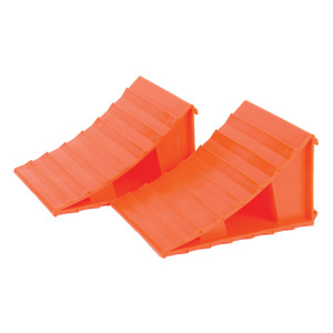 Maximum Grip Wheel Chocks | Set of 2 | High-Impact Plastic | Prevents Tire Rolling