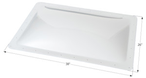 North American Made 4 Inch Bubble Dome Skylight | For 34 x 22 Inch Opening | Durable Polycarbonate | Easy Install