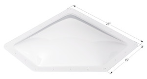 Icon Durable Polycarbonate Skylight Dome | 4 Inch High Bubble Type for 24x12 Opening | Easy Install