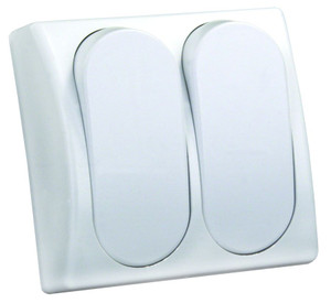 High Performance White Rocker Switch | Double Throw | Single Pole | Modular Design