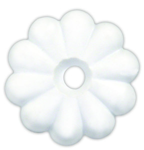Flower Pattern Screw Rosettes | Use on Ceiling Panels | White Plastic