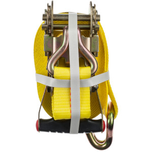 Heavy-Duty 16ft x 2in Tie Down Strap | 3333lb Load Capacity | 10000lb Break Strength | With Ratchet - Yellow