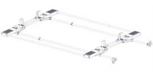 Holman Ladder Rack 4PLADD EZ Drop Down Series; Rain Gutter Mount; Multi-Fit; Passenger And Driver Side; Powder Coated; White; Aluminum