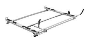 Ultimate White Steel Ladder Rack | Fits 2010-2021 Ford Transit Connect | Clamp And Lock | Easy Install | Bull Horns For Easy Loading