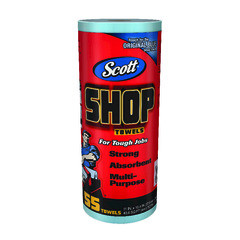 Super Strong Blue Shop Towel, Absorbs Liquids & Grease, Ideal for Automotive Maintenance | Scott Paper Roll