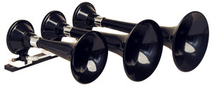 Get The Beast with Kleinn Triple Tone Air Horn | Loudest 153.3 dB Output | 17.5 Inch Round Trumpet | ABS Plastic with Detachable Trumpets