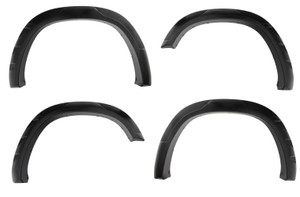 Bushwacker Fender Flare 40946-02 DRT; Vented; 3.15 Inch Front/3 Inch Rear Tire Coverage; Matte Black; Dura-Flex 2000 ABS; 4.8 Inch Flare Height; Set Of 4