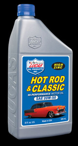 Lucas Oil SAE 20W-50 Hot Rod Oil Quart | Racing Engines | High Zinc | Moly | Phosphorus