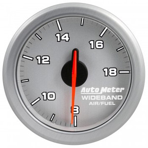 AutoMeter Air/Fuel Ratio Gauge | AirDrive | Full Sweep Electric | White/Silver Face | Plug and Play OBDII | Wireless | Configurable