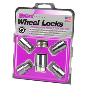McGard Chrome Plated Wheel Lock Set | 1/2x20 Thread Size | 1.38 Inch Long | Acorn Lug | USA Made | Set of 4 McGard Chrome Plated Wheel Lock Set | 1/2x20 Thread Size | 1.38 Inch Long | Acorn Lug | USA Made | Set of 4