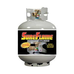 SureFlame Portable Propane Tank | 20 Pound Capacity, Powder Coated Steel | With Gauge & OPD Valve SureFlame Portable Propane Tank | 20 Pound Capacity, Powder Coated Steel | With Gauge & OPD Valve