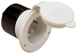Ultimate All-Weather Marinco Receptacle | 125V/15A Power | White | UV Resistant | Marine Grade | Easy Installation Ultimate All-Weather Marinco Receptacle | 125V/15A Power | White | UV Resistant | Marine Grade | Easy Installation
