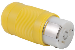 High Performance 50A Power Cord Plug End | For 50A Power Inlet, Yellow, CSA Certified High Performance 50A Power Cord Plug End | For 50A Power Inlet, Yellow, CSA Certified