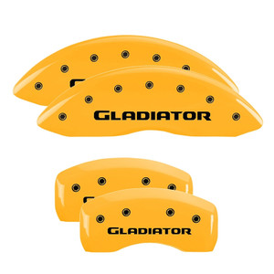 Ultimate Yellow MGP Caliper Cover | Set of 4 | Gladiator Logo | Aluminum