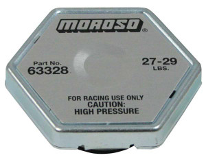 Upgrade Cooling System with Moroso Performance Radiator Cap | 27-29 PSI Pressure | Hexagon Design | Steel Spring Technology