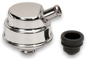 Moroso Chrome Crankcase Breather Cap | Push-In Circle Shape | OEM Quality | Prevents Oil | Gold Finish