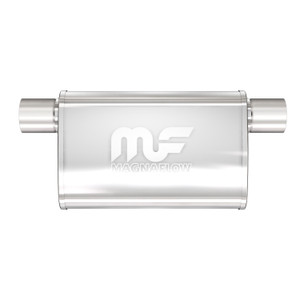 Magnaflow Performance Exhaust Muffler 11375 Single 2-1/4 Inch Same Side Offset Inlet; Single 2-1/4 Inch Same Side Offset Outlet; 11 Inch Body/17 Inch Overall Length Magnaflow Performance Exhaust Muffler 11375 Single 2-1/4 Inch Same Side Offset Inlet; Single 2-1/4 Inch Same Side Offset Outlet; 11 Inch Body/17 Inch Overall Length