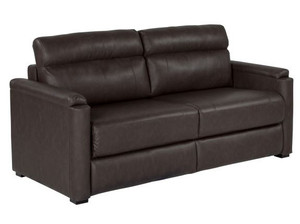 Luxurious 72 Inch Tri-Fold RV Sofa, Sleeps 3, Millbrae Euro Leather Vinyl, Supportive Foam Sleep Surface, Storage Space