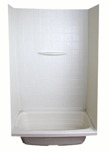Sleek Picture Frame Style Shower Surround | 24x36x59 | ABS Plastic | RV Friendly