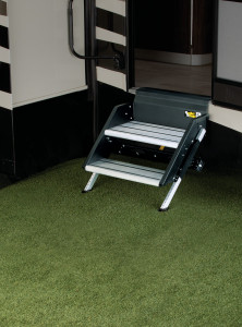 Lippert Components SolidStep 3.0 | 2 Manual Fold-Up Steps | Anti-Skid Tread | Stable & Safe Step Entry