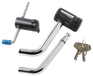 Master Lock Trailer Hitch Pin | Keyed Alike | Fits 1/2 & 5/8 Inch Receivers | Stainless Steel Adjustable Latch | Waterproof | Universal Fit Master Lock Trailer Hitch Pin | Keyed Alike | Fits 1/2 & 5/8 Inch Receivers | Stainless Steel Adjustable Latch | Waterproof | Universal Fit