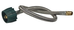 Heavy Duty Stainless Steel Propane Hose | 15 Inch Length | USA-made, Non-Leak | High Pressure, 1/4 Inch
