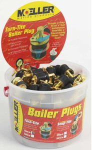 1 Inch Brass Turn-Tite Bailer Plug | Provides Lasting Seal | 90° Flange Drain | Pack Of 50