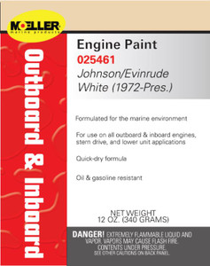 Moeller Marine Engine Paint | Johnson Evinrude White | Marine & Outboard Use