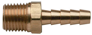 Sturdy Brass Fuel Line Connector | 1/4 NPT Female x 3/8 Hose Barb | High Performance for Boats