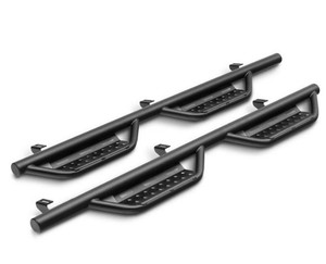 N-Fab RS Series Nerf Bar | For Various Fitment 2005-2022 Toyota Tacoma | 2 Inch Round Bent Steel, Drop Down Steps