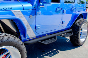 Upgrade Your Jeep JK with N-Fab Nerf Bar | 3 Inch Matte Black Stainless Steel Podium Steps for Off-Road Rock-Crawling Adventure